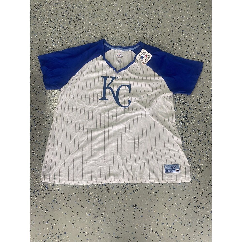 New Kansas City Royals Women's Shirt Genuine Merchandise Majestic MLBβ 2X